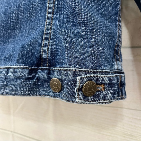 Lauren Jeans Co Denim Medium Wash Crop Denim Jacket - Picture 7 of 10